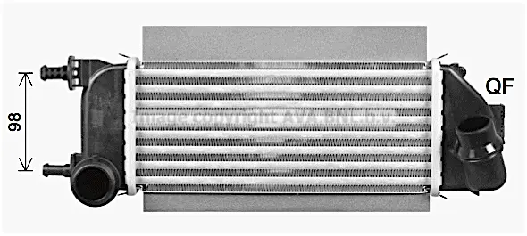 Интеркулер (охладител за въздуха на турбината) AVA QUALITY COOLING