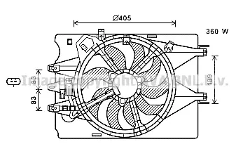 Вентилатор, охлаждане на двигателя AVA QUALITY COOLING