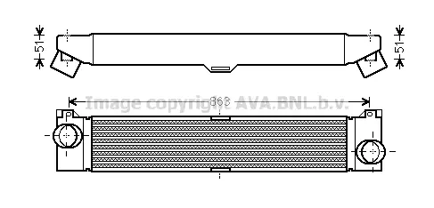 Интеркулер (охладител за въздуха на турбината) AVA QUALITY COOLING