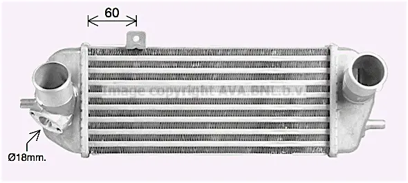 Интеркулер (охладител за въздуха на турбината) AVA QUALITY COOLING