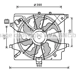 Вентилатор, охлаждане на двигателя AVA QUALITY COOLING
