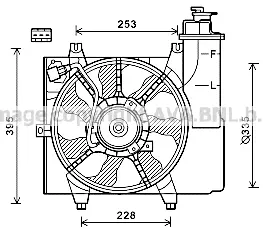 Вентилатор, охлаждане на двигателя AVA QUALITY COOLING