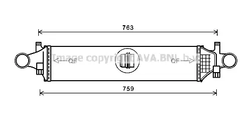 Интеркулер (охладител за въздуха на турбината) AVA QUALITY COOLING