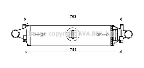 Интеркулер (охладител за въздуха на турбината) AVA QUALITY COOLING