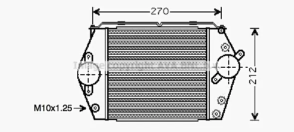 Интеркулер (охладител за въздуха на турбината) AVA QUALITY COOLING