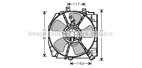 Вентилатор, охлаждане на двигателя AVA QUALITY COOLING