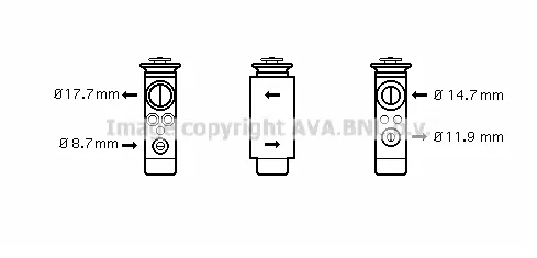 Разширителен клапан, климатизация AVA QUALITY COOLING