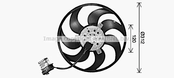 Вентилатор, охлаждане на двигателя AVA QUALITY COOLING
