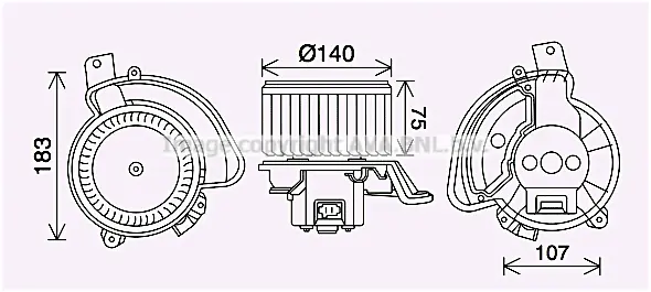 Вентилатор вътрешно пространство AVA QUALITY COOLING