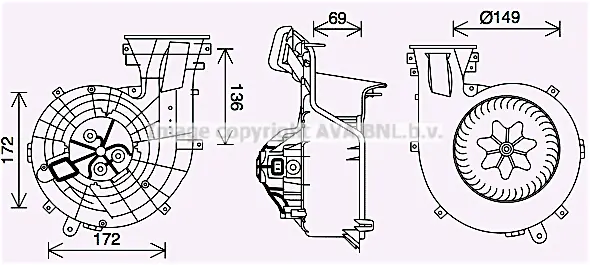 Вентилатор вътрешно пространство AVA QUALITY COOLING