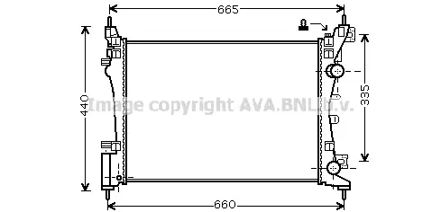 Радиатор, охлаждане на двигателя AVA QUALITY COOLING