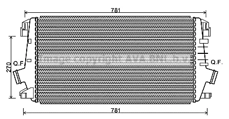 Интеркулер (охладител за въздуха на турбината) AVA QUALITY COOLING