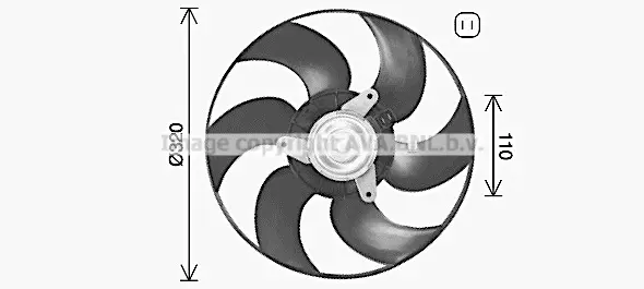 Вентилатор, охлаждане на двигателя AVA QUALITY COOLING