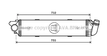 Интеркулер (охладител за въздуха на турбината) AVA QUALITY COOLING