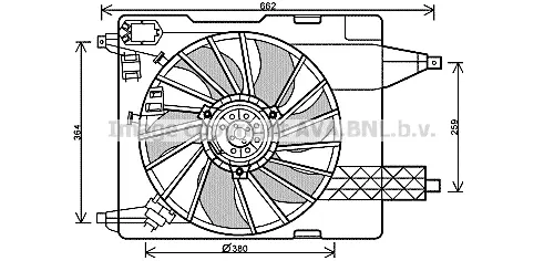 Вентилатор, охлаждане на двигателя AVA QUALITY COOLING