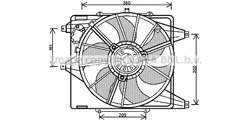 Вентилатор, охлаждане на двигателя AVA QUALITY COOLING