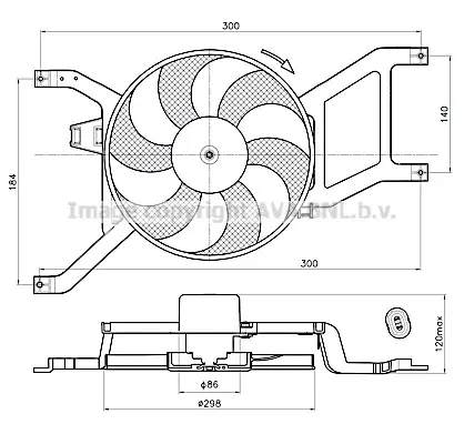 Вентилатор, охлаждане на двигателя AVA QUALITY COOLING