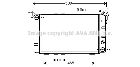 Радиатор, охлаждане на двигателя AVA QUALITY COOLING