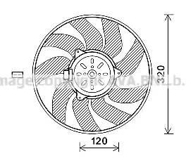 Вентилатор, охлаждане на двигателя AVA QUALITY COOLING