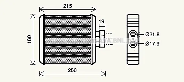 Топлообменник, отопление на вътрешното пространство AVA QUALITY COOLING