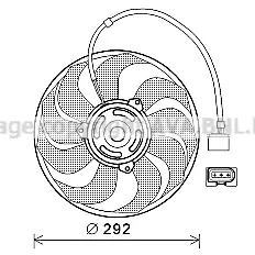 Вентилатор, охлаждане на двигателя AVA QUALITY COOLING