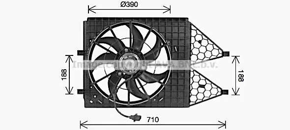 Вентилатор, охлаждане на двигателя AVA QUALITY COOLING