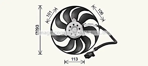 Вентилатор, охлаждане на двигателя AVA QUALITY COOLING