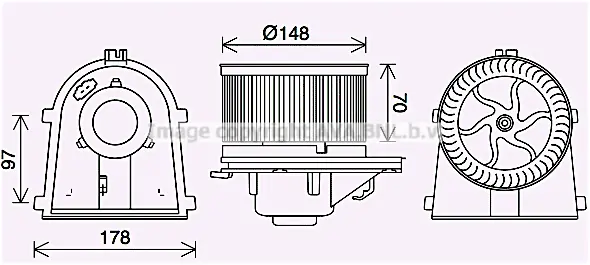 Вентилатор вътрешно пространство AVA QUALITY COOLING