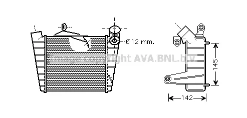 Интеркулер (охладител за въздуха на турбината) AVA QUALITY COOLING