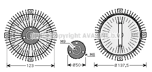Съединител, вентилатор на радиатора AVA QUALITY COOLING