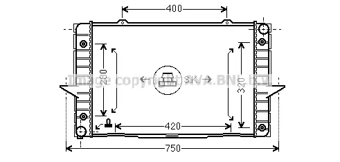 Радиатор, охлаждане на двигателя AVA QUALITY COOLING