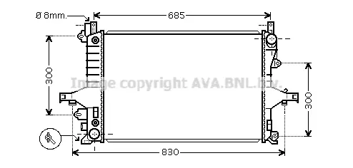 Радиатор, охлаждане на двигателя AVA QUALITY COOLING