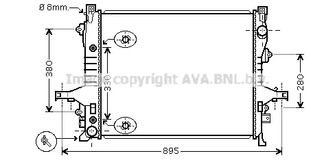Радиатор, охлаждане на двигателя AVA QUALITY COOLING
