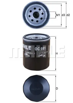 Маслен филтър MAHLE