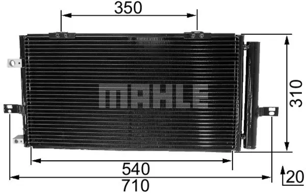 Кондензатор, климатизация MAHLE AC 230 000S