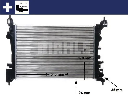 Радиатор, охлаждане на двигателя MAHLE
