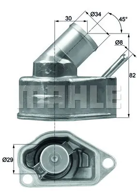Термостат, охладителна течност MAHLE