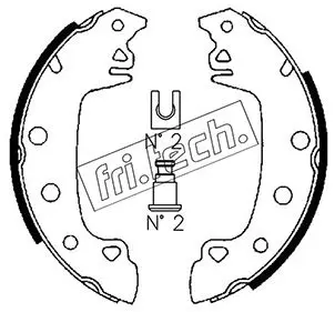 Комплект спирачна челюст fri.tech.