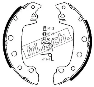 Комплект спирачна челюст fri.tech.