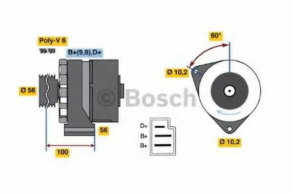 Генератор BOSCH 0 986 033 810