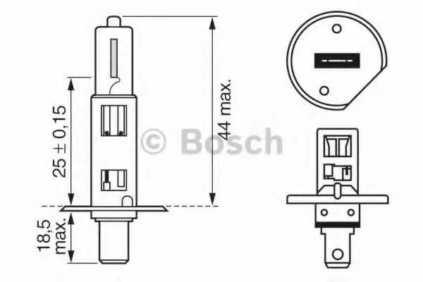 Крушка с нагреваема жичка, фар за дълги светлини BOSCH