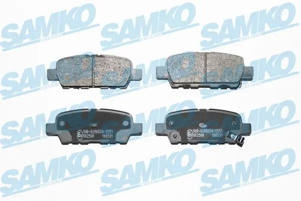 Комплект спирачно феродо, дискови спирачки SAMKO