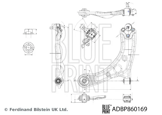 Носач, окачване на колелата BLUE PRINT