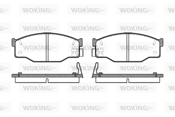 Комплект спирачно феродо, дискови спирачки WOKING