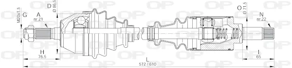 Полуоска OPEN PARTS