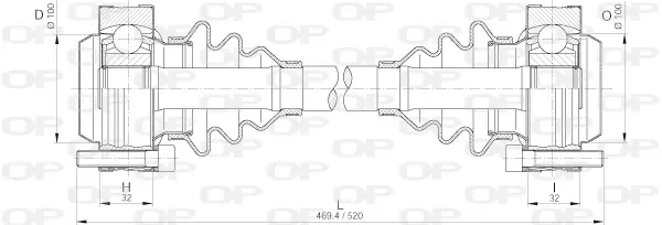 Полуоска OPEN PARTS