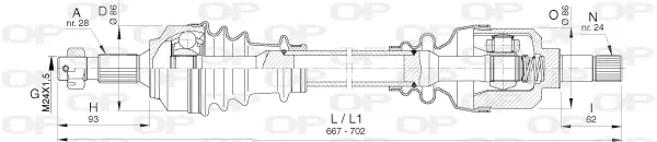 Полуоска OPEN PARTS