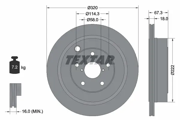 Спирачен диск TEXTAR