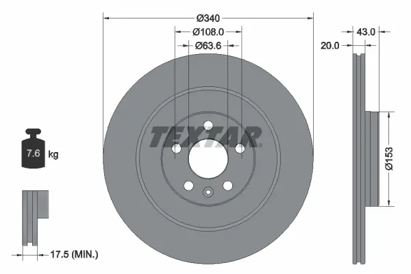 Спирачен диск TEXTAR