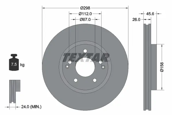 Спирачен диск TEXTAR
